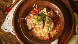 Говядина, запеченная с овощами